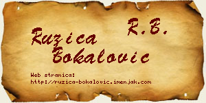 Ružica Bokalović vizit kartica